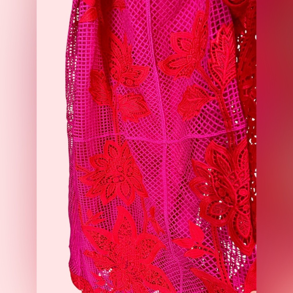 Farm Rio Guipuire Bicolor Maxi Dress, L - Picture 5 of 9